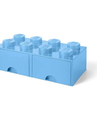 Svetlomodrý úložný box s dvoma zásuvkami LEGO®