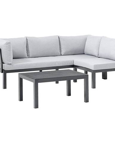 Ambia Garden SEDACIA ZOSTAVA NA TERASU, kov, textil - svetlosivá, tmavosivá Ambia Garden