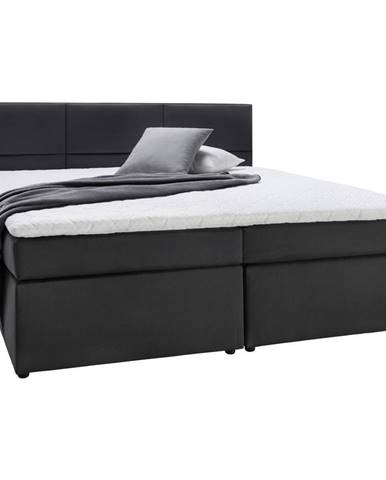 Based POSTEĽ BOXBED, 180/200 cm, textil, kompozitné drevo, antracitová - antracitová