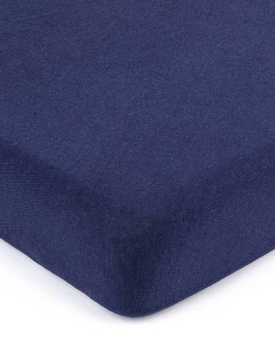 4Home jersey prestieradlo tmavomodrá, 90 x 200 cm