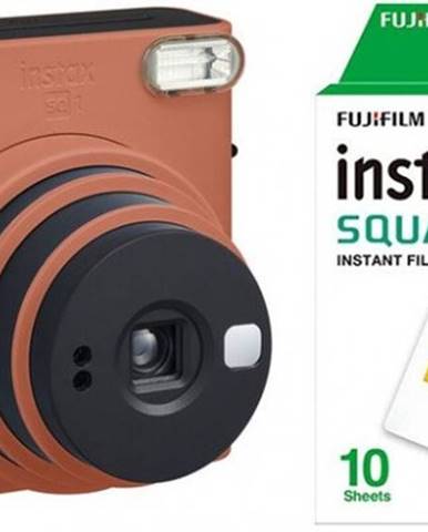 Fotoaparát Fujifilm Instax Square SQ1, oranžová +fotopapier 10ks