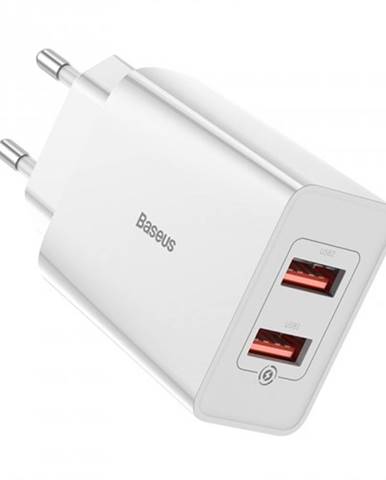 Nabíjačka Baseus, 2xUSB-A, 18 W, biela