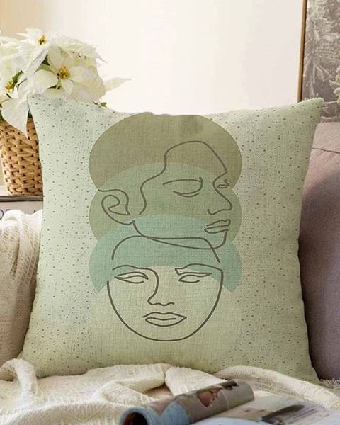 Minimalist Cushion Covers Zelená obliečka na vankúš s prímesou bavlny Minimalist Cushion Covers Chenille, 55 x 55 cm