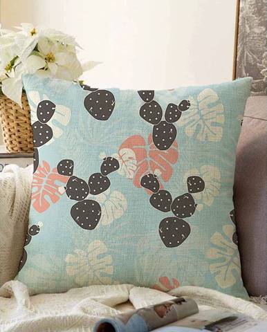 Modrá obliečka na vankúš s prímesou bavlny Minimalist Cushion Covers Chenille, 55 x 55 cm Minimalist Cushion Covers