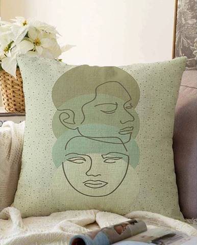 Zelená obliečka na vankúš s prímesou bavlny Minimalist Cushion Covers Chenille, 55 x 55 cm Minimalist Cushion Covers