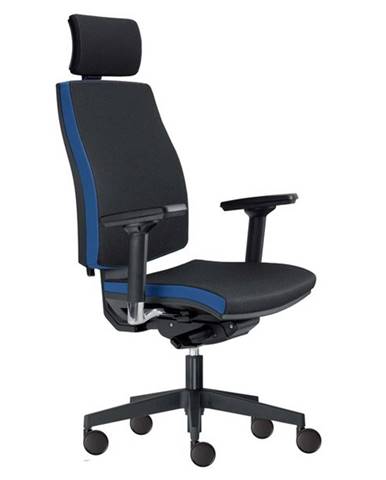 Kancelárska stolička JOHN čierna/modrá