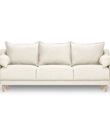 Krémovobiela rozkladacia pohovka s úložným priestorom Mazzini Sofas Freesia Mazzini Sofas