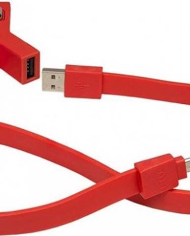 Nabíjačka do auta 2xUSB 2,1A + kábel Micro USB, červená