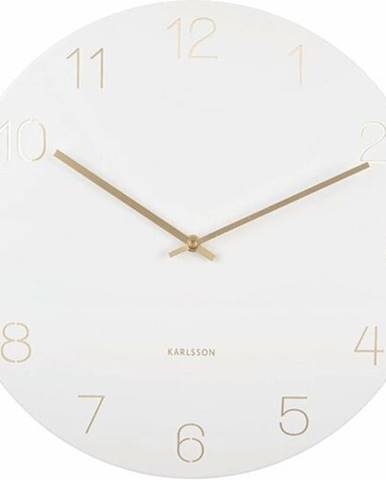 Karlsson 5762WH dizajnové nástenné hodiny, pr. 40 cm