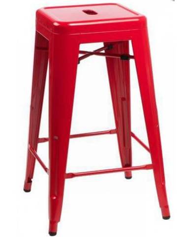 ArtD Barová stolička Paris 66cm inšpirovaná Tolix červená