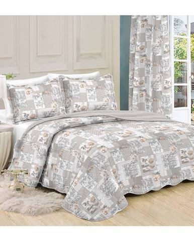 Prehoz na posteľ Patchwork Ina, 140 x 200 cm, 1ks 50 x 70 cm, 140 x 200 cm Curver