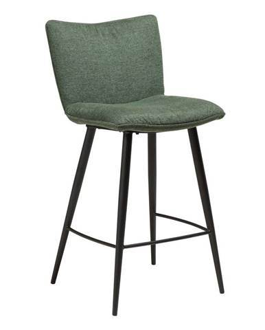 Zelená barová stolička s oceľovými nohami DAN-FORM Join, výška 93 cm