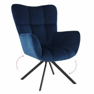 Komodo dizajnové otočné kreslo modrá (Velvet)