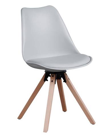 Štýlová otočná stolička svetlosivá ETOSA