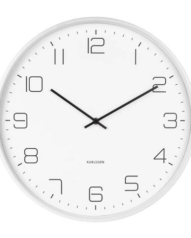 Biele nástenné hodiny Karlsson Lofty, ø 40 cm
