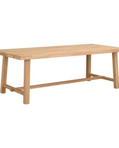 Jedálenský stôl z brúseného dubového dreva Rowico Brooklyn, 220 x 95 cm