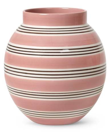 Ružovo-biela porcelánová váza Kähler Design Nuovo, výška 20,5 cm