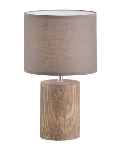 Hnedá stolová lampa Fischer & Honsel Malik, výška 35 cm