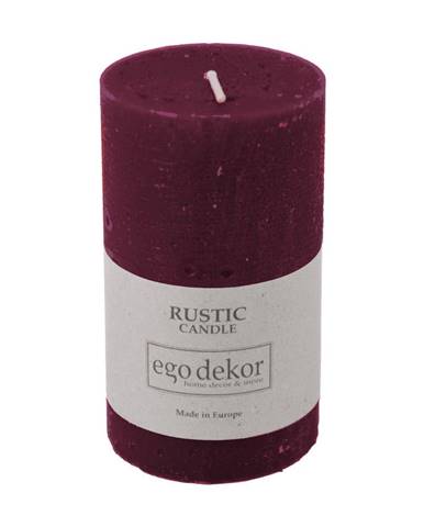Vínovočervená sviečka Rustic candles by Ego dekor Rust, doba horenia 38 h