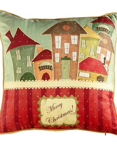 Vianočná obliečka na vankúš Mike & Co. NEW YORK Comfort Houses, 43 × 43 cm