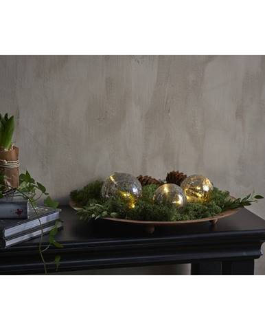 Sivá vianočná svetelná LED dekorácia Star Trading Triss, dĺžka 77 cm