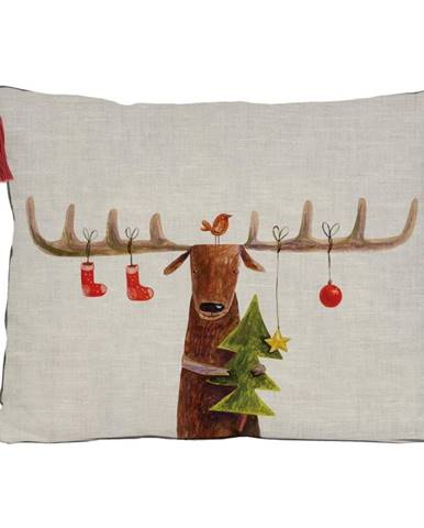 Vianočný dekoračný vankúš 35x50 cm Reindeer - Little Nice Things