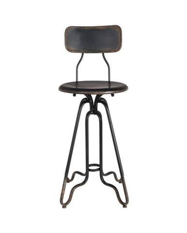 Čierna kovová vysoká stolička Dutchbone Ovid, výška 88 cm