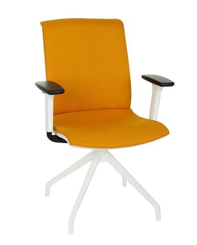 Libon Cross WT R1 konferenčná stolička s podrúčkami žltá