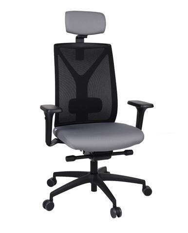 Velito BS HD kancelárska stolička s podrúčkami sivá