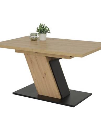 Jedálenský stôl JEANETTE T dub artisan/čierna