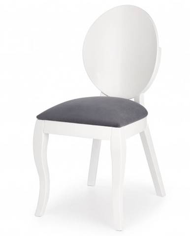 Jedálenská stolička DESIRÉE biela/sivá