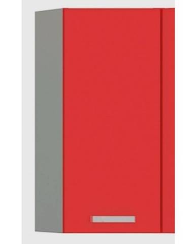 Horná kuchynská skrinka Rose 30G, 30 cm, červený lesk