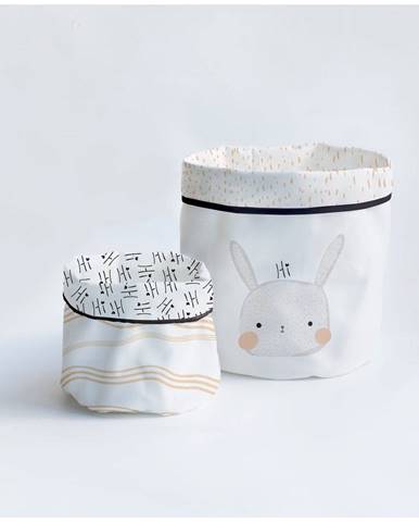 Súprava 2 textilných úložných košíkov Little Nice Things Bunny