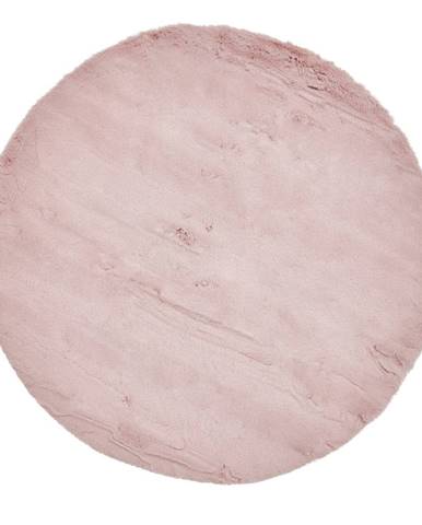 Ružový koberec Think Rugs Teddy, ⌀ 120 cm