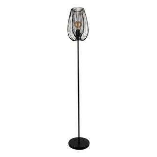 Čierna stojacia lampa Leitmotiv Lucid, výška 150 cm
