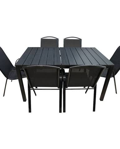 Sada stôl Polywood + 6 stoličiek Himalaya