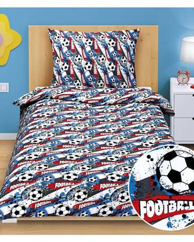 Bellatex Bavlnené obliečky Junior Futbal, 140 x 200 cm, 70 x 90 cm