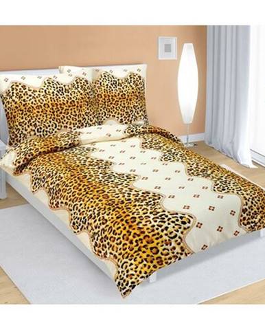 Bellatex Krepové obliečky Leopardí vzor, 140 x 200 cm, 70 x 90 cm