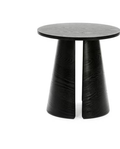 Čierny odkladací stolík Teulat Cep, ø 50 cm