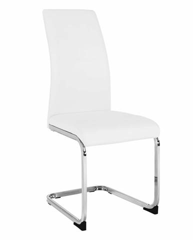 Jedálenská stolička biela/chróm VATENA R1 rozbalený tovar