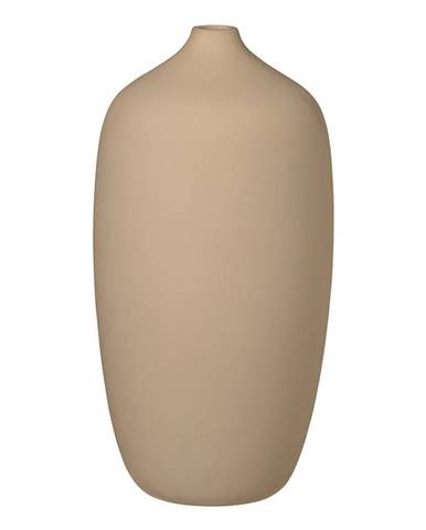 Béžová keramická váza Blomus Nomad, výška 25 cm