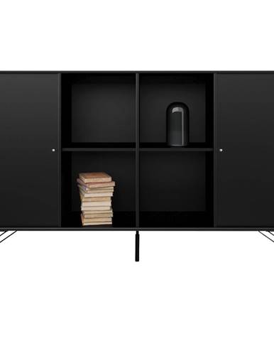 Čierna komoda Hammel Mistral Kubus, 136 x 89 cm