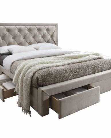 Manželská posteľ sivohnedá 180x200 OREA P4 poškodený tovar