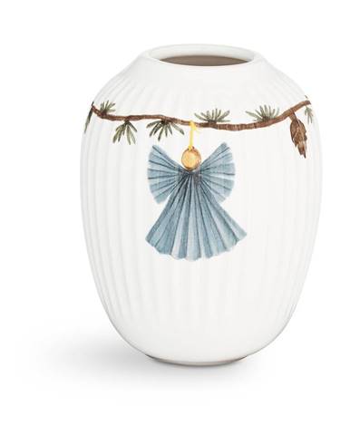 Biela porcelánová vianočná váza Kähler Design Hammershøi, výška 10,5 cm