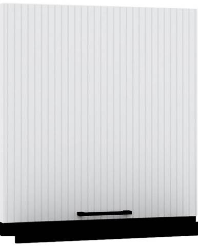 Skrinka do kuchyne Kate w60/68 slim pl s kapucňou čierna svetlo šedá mat