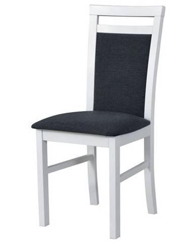 Jedálenská stolička MILAN 5 biela/sivočierna