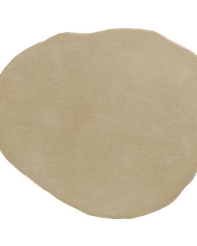 Béžový vlnený koberec 131x145 cm - Leitmotiv