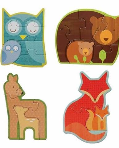 Petit Collage Prvé puzzle lesné zvieratká