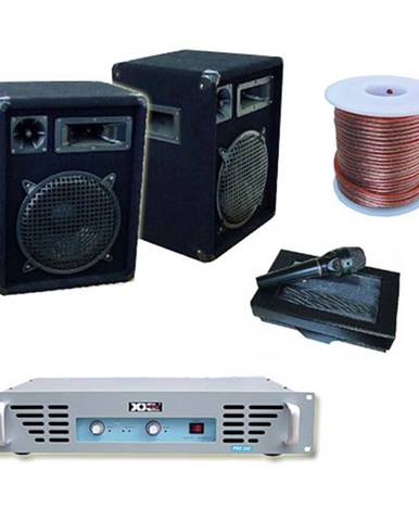 Electronic-Star DJ PA zosilňovač 800W 2x reproduktory 1x mikrofónny zosilňovač