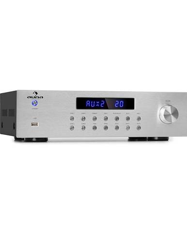 Auna AV2-CD850BT, 4-zónový HiFi stereo zosilňovač, 8 x 50 W RMS, bluetooth, USB, strieborný